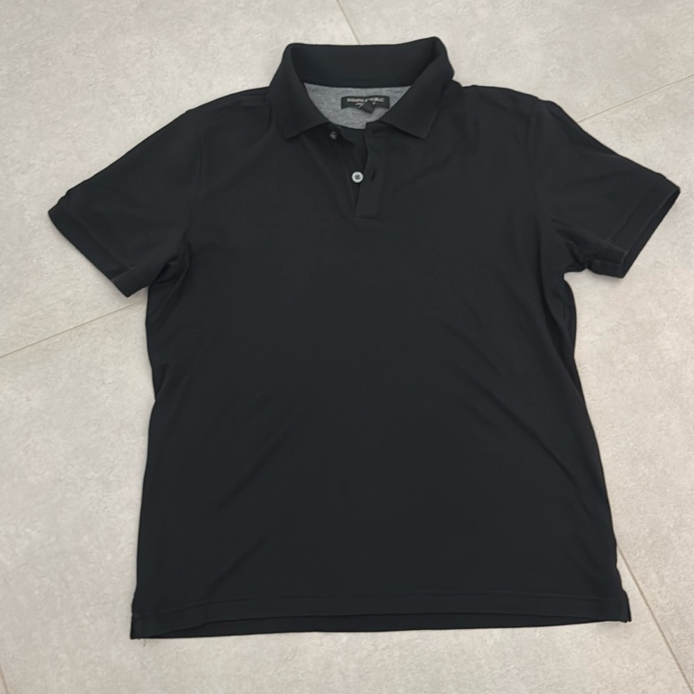 Banana republic men size small luxury touch size small 100% cotton black polo